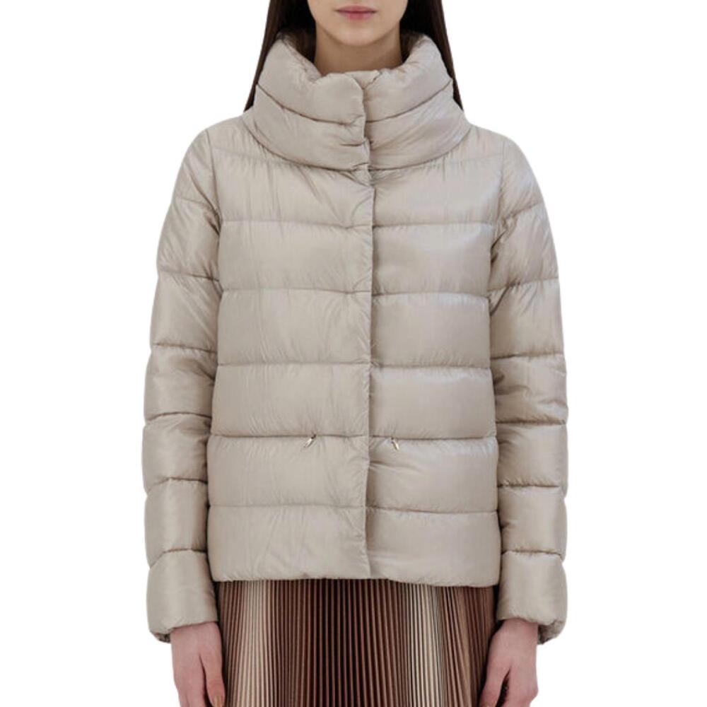 NEW HERNO ultralight nylon cape down jacket in chantilly